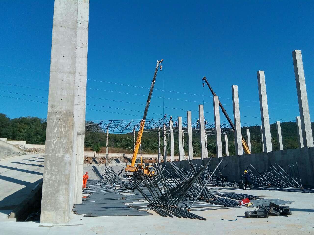 山西威海搅拌站网架